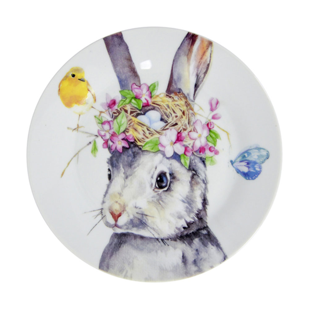 ceramic bunny plate